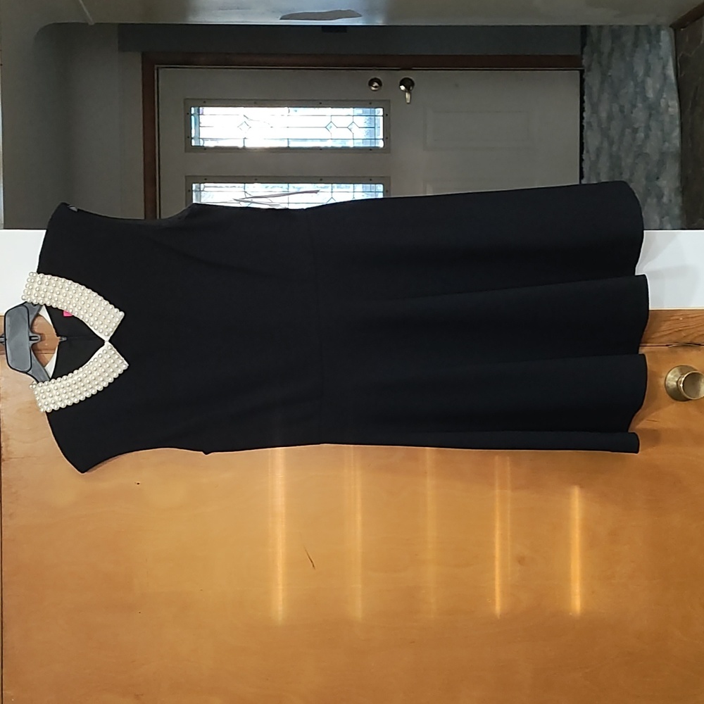 Dress by Betsy Johnson, Black, beaded collar.